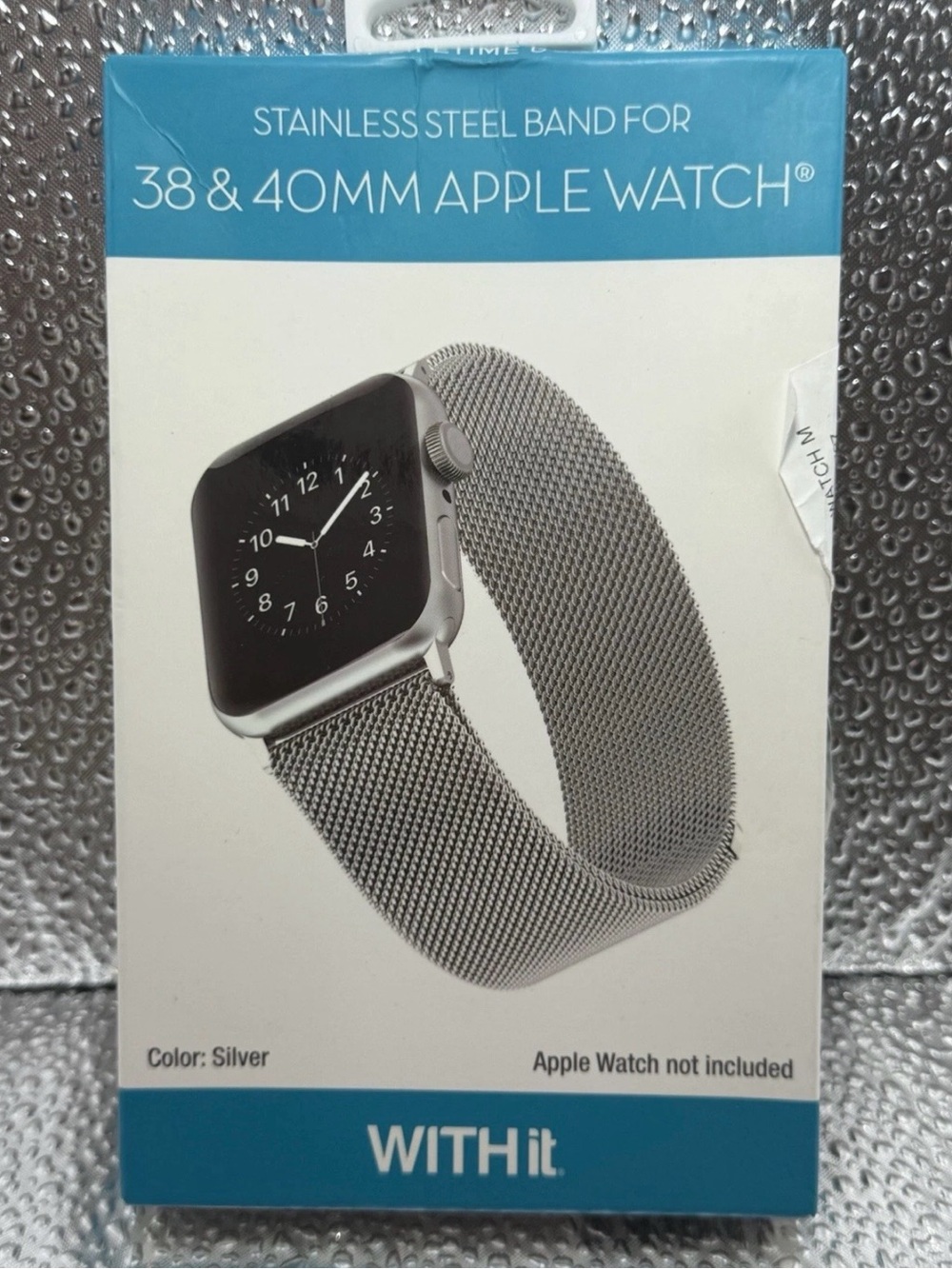 WITHit Stainless Steel Milanese Loop Band for 38 & 40mm Apple Watch - Silver